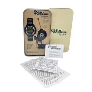 NEW Vintage Field & Stream Digital Wrist Watch & FM Radio Earclip Headphones HTF